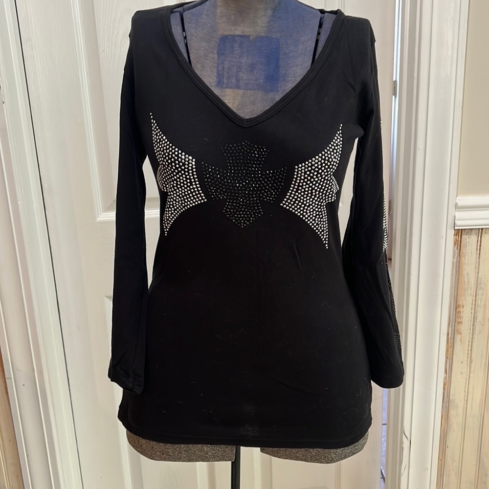 Auangard by Phillip Laurent tshirt with rhinestones